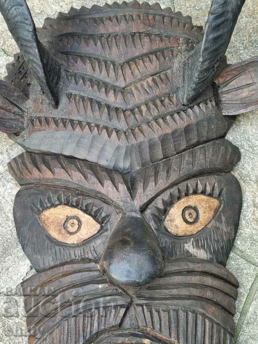 Wood carving. Kukeri mask with price 150.00 BGN | € 76.69
