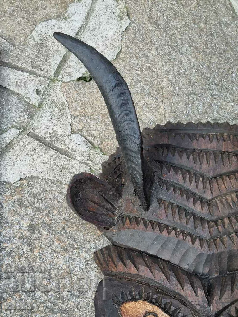 Auction  Wood carving. Kukeri mask