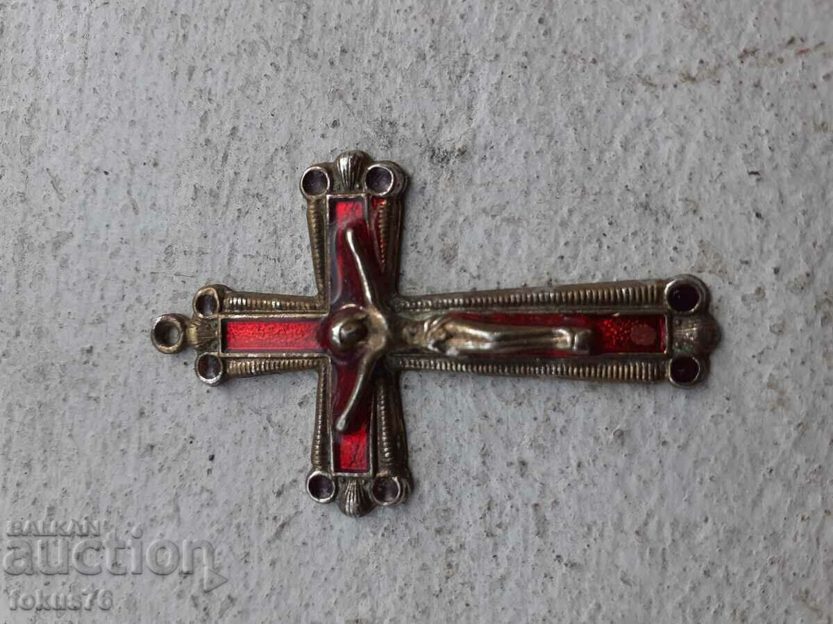 Old bronze cross with enamel with price 119.00 BGN | € 60.84