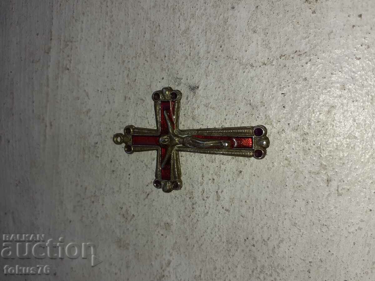 Delivery of Old bronze cross with enamel
