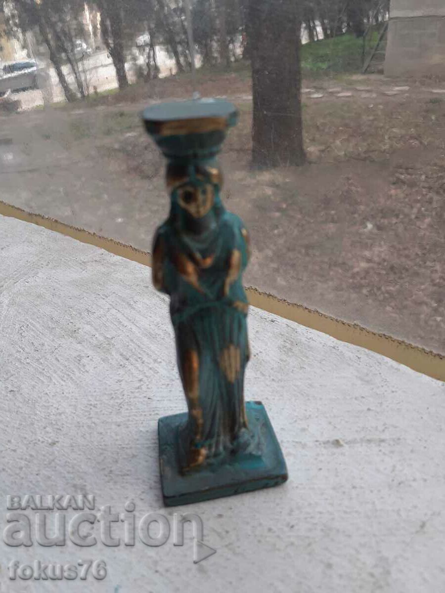 Small solid bronze figurine statuette