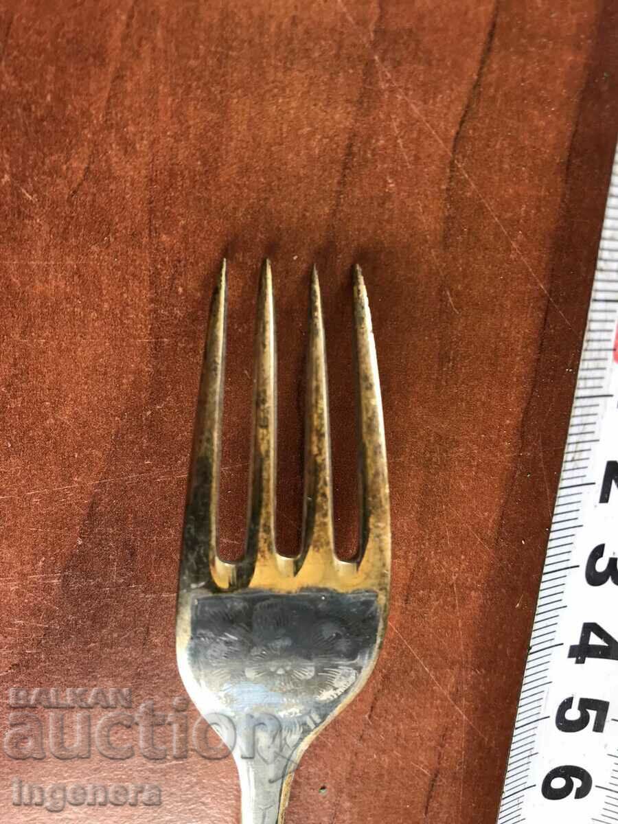 SILVER FORK STAR GOLD PLATED - 5 SILVER FORK STAR GOLD PLATED - 5