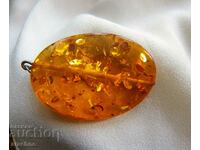 Large amber locket