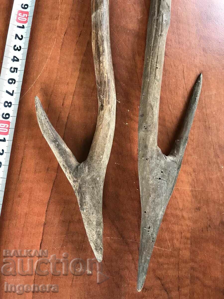 HOOK FORK WOOD ANTIQUE TOOL-2 PCS with price 4.00 BGN | € 2.05