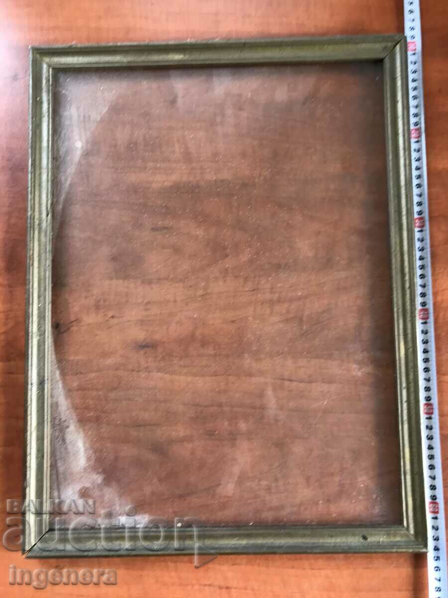 PICTURE FRAME WITH GLASS WOOD-