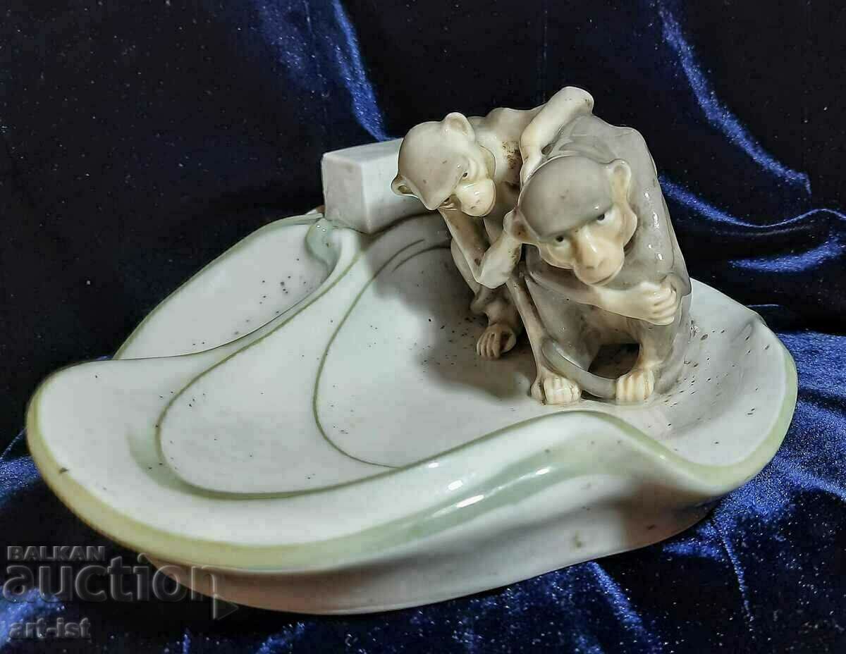 A unique porcelain figure