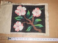 Old hand-sewn tapestry - flowers