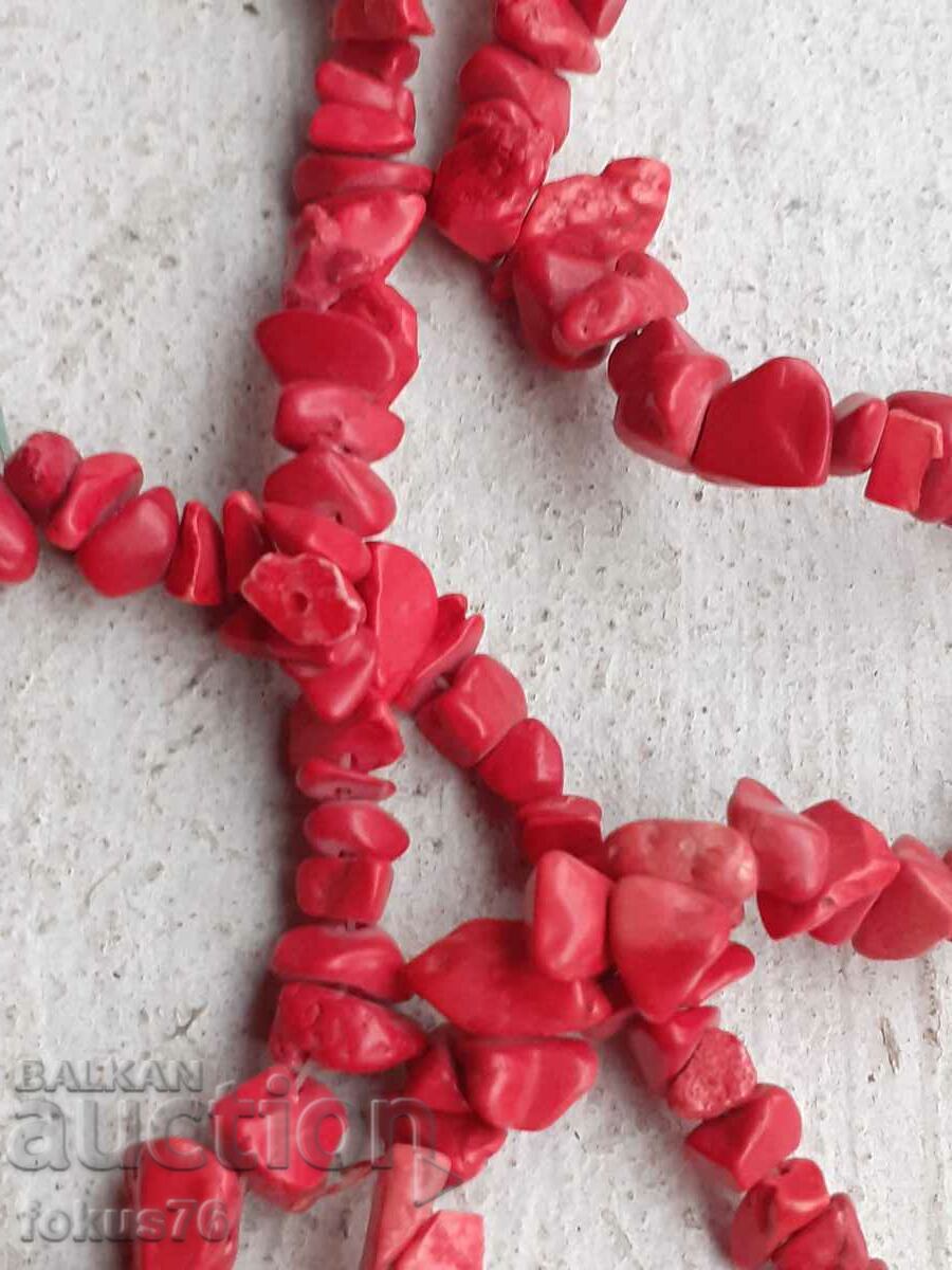 Auction  Old long necklace jewelry necklace Coral