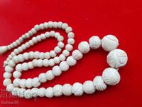 Old long necklace jewelry necklace Ivory