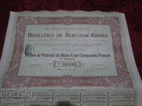 1910 Obligațiuni de acțiuni rusești franceze toate cupoanele