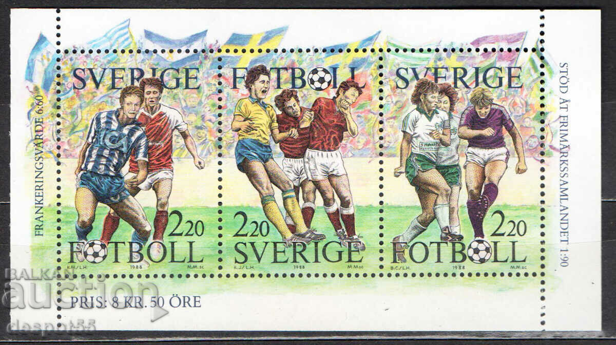 1988. Sweden. Football. Block.