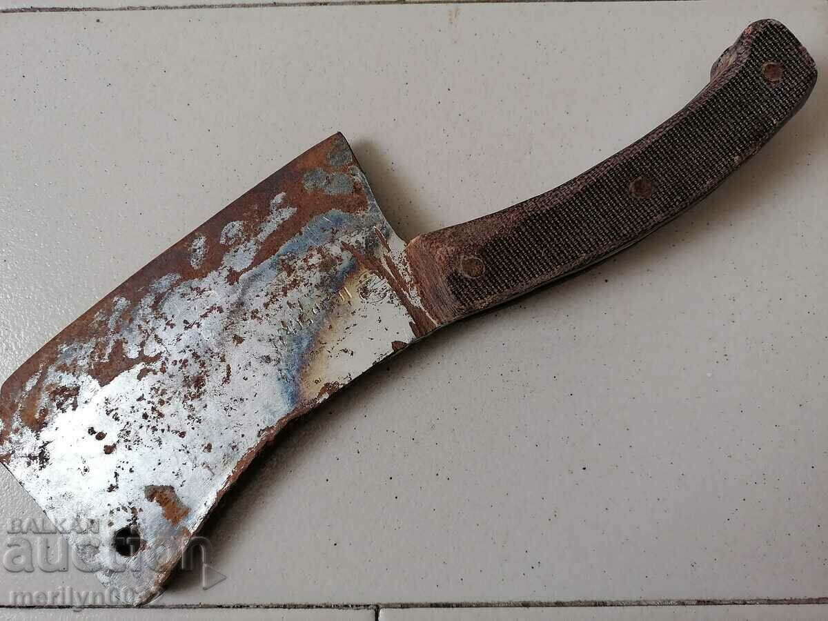 Auction Old forged USSR ax ax knife, machete Auction Old forged USSR ax ax knife, machete