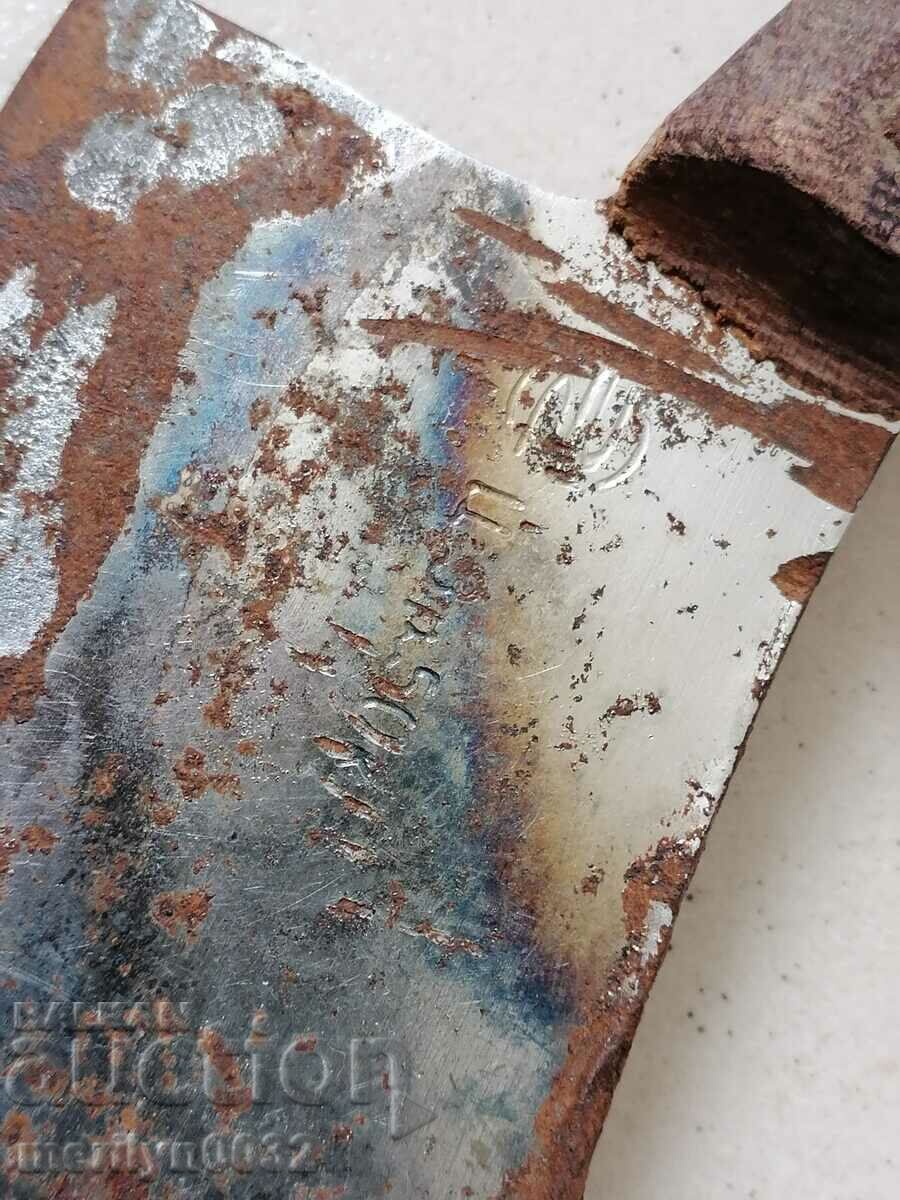 Old forged USSR ax ax knife, machete - 7 Old forged USSR ax ax knife, machete - 7