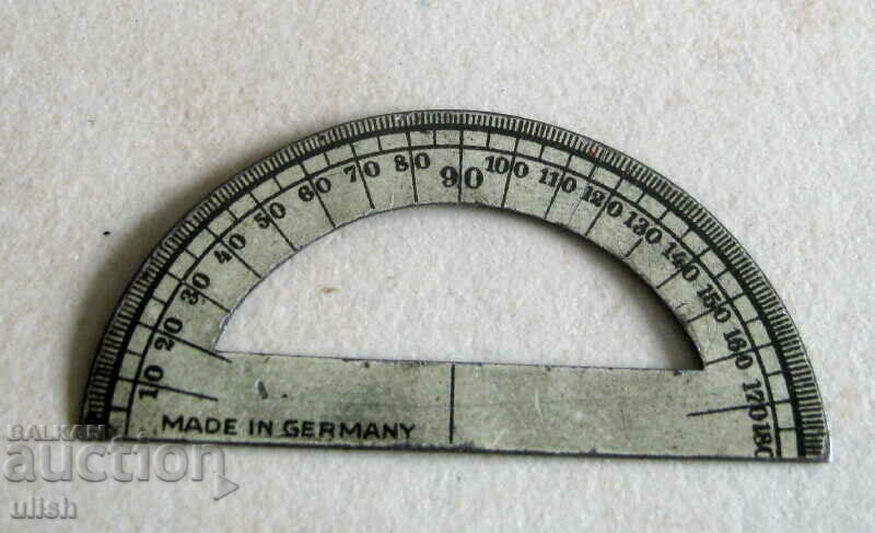Old tin lithographic mini protractor Germany