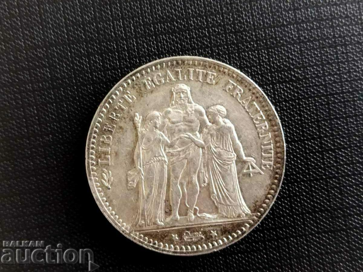 Auction QUALITY coin 5 Francs France from 1875 silver Auction QUALITY coin 5 Francs France from 1875 silver
