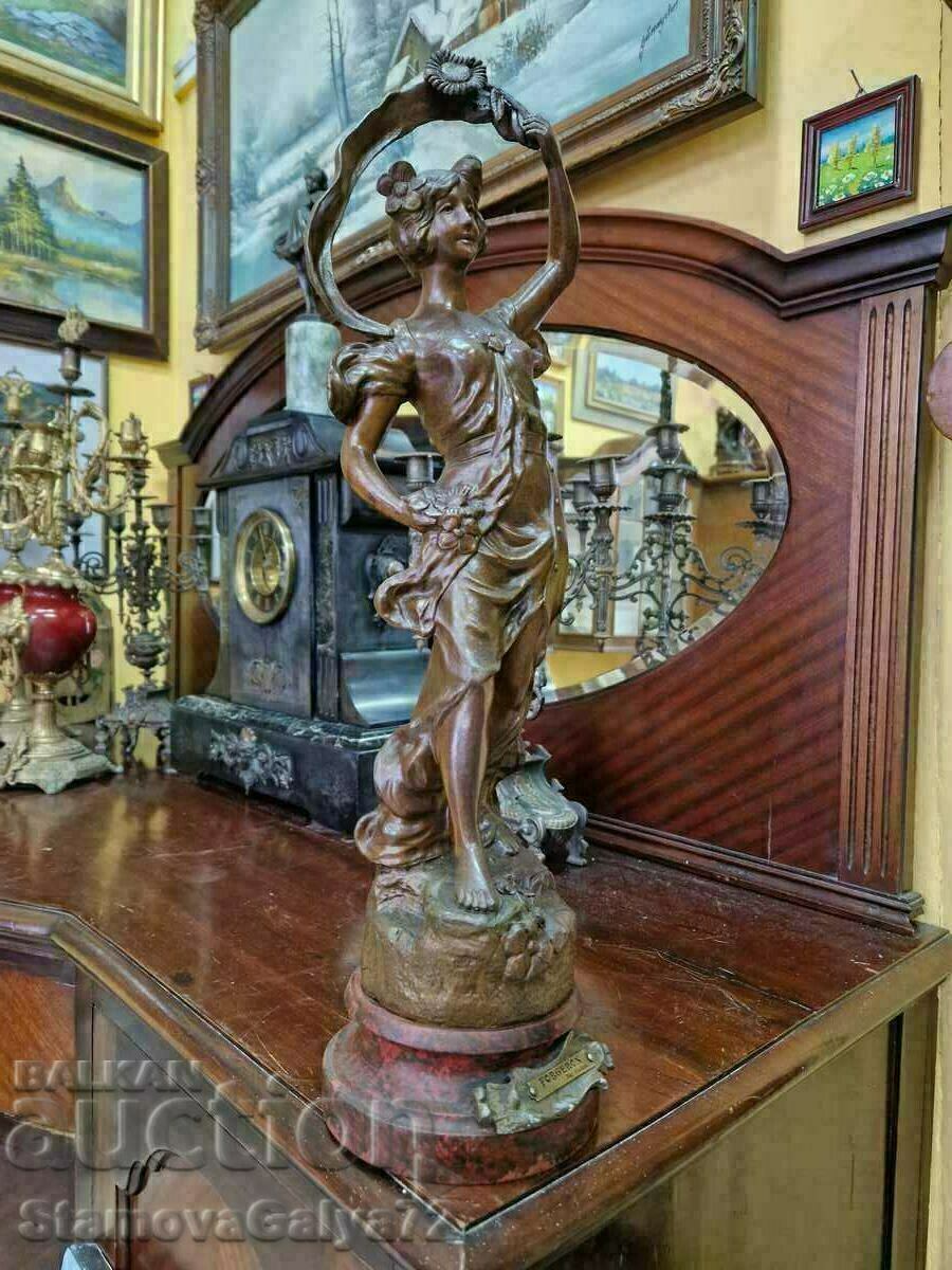 Auction  A beautiful large antique author French figure statuette