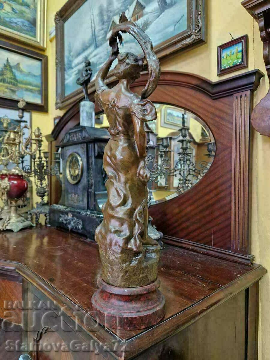 A beautiful large antique author French figure statuette - 5