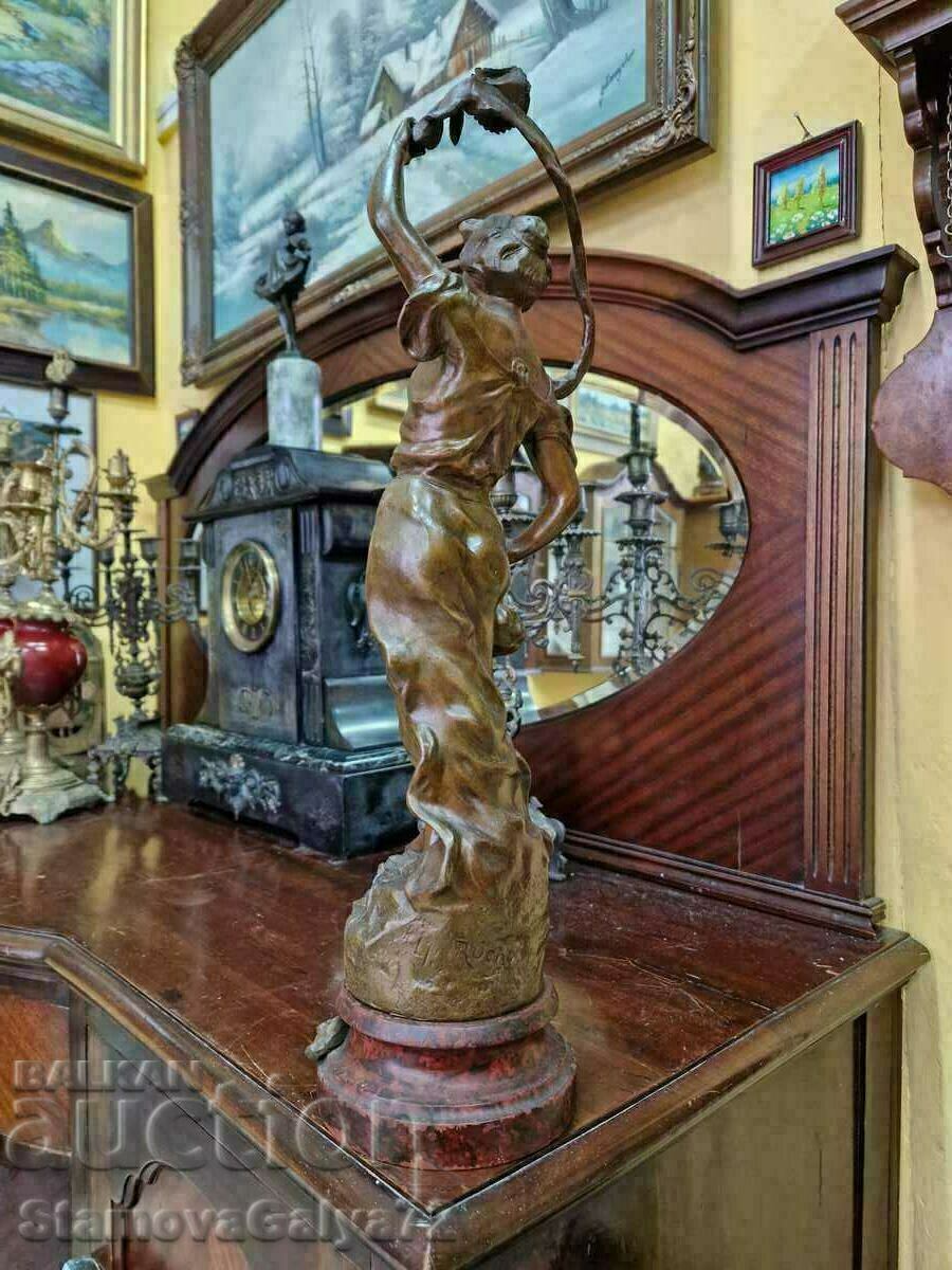 A beautiful large antique author French figure statuette - 6