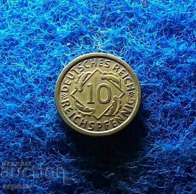10 пфенинга Германия 1936/G