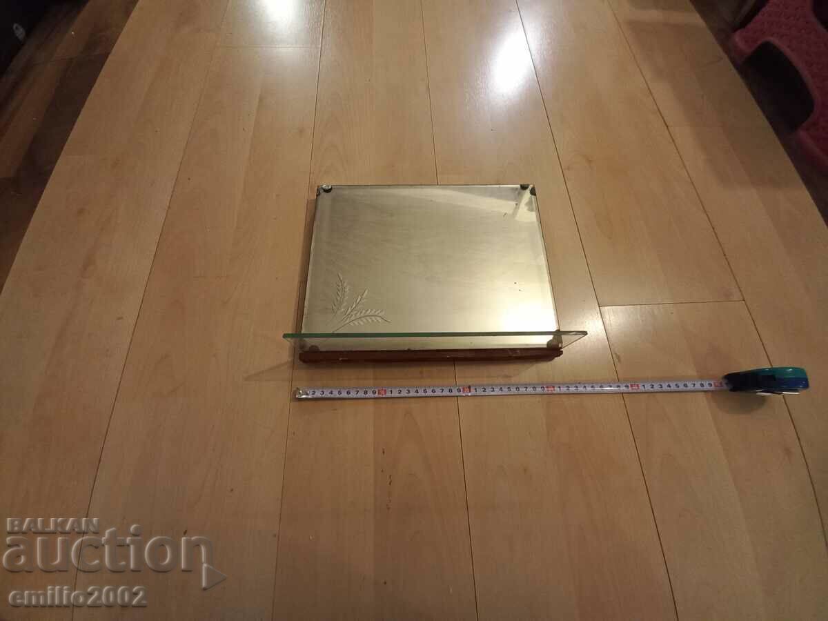 Old glass and wood mirror with price 9.00 BGN | € 4.60 Old glass and wood mirror with price 9.00 BGN | € 4.60