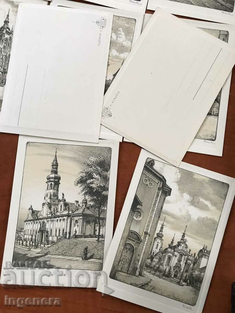 LITografie DIPLYANKA 12 BUC. PRAGA VECHE DE VOITEKH KUBASTHA - 5 LITografie DIPLYANKA 12 BUC. PRAGA VECHE DE VOITEKH KUBASTHA - 5