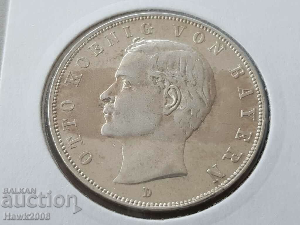 Delivery of 3 Marks 1911 D Bavaria Germany Rare Silver Coin