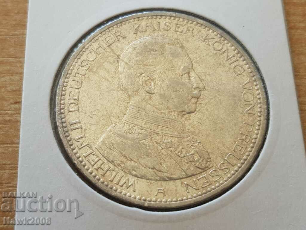Delivery of 5 Marks 1913 A Prussia Germany Rare Silver Coin STAMP Delivery of 5 Marks 1913 A Prussia Germany Rare Silver Coin STAMP