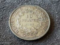 Moneda de argint 10 franci 1965 Franta ARGINT calitate 3