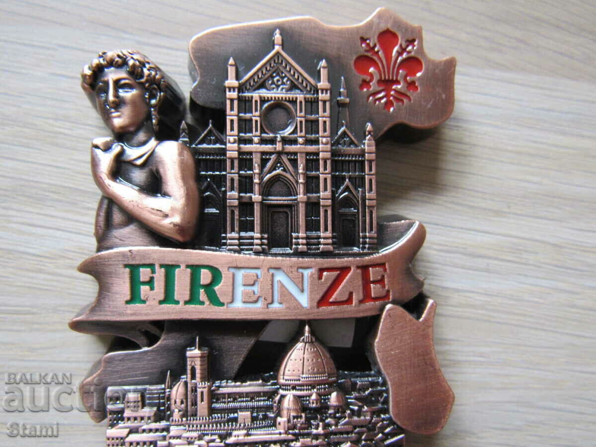 Auction 3D Metal Magnet from Florence, Italy-2 Auction 3D Metal Magnet from Florence, Italy-2