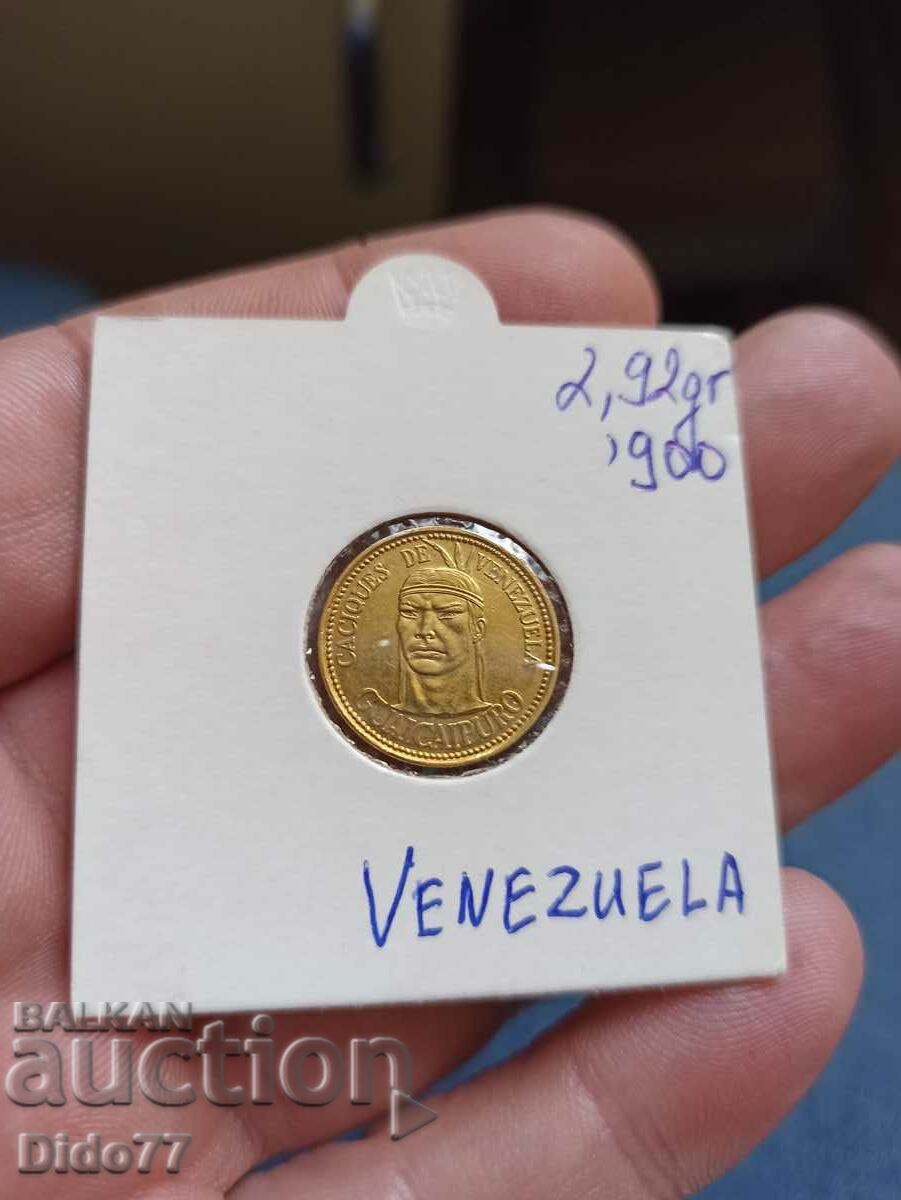 10 боливара, злато, Венецуела
