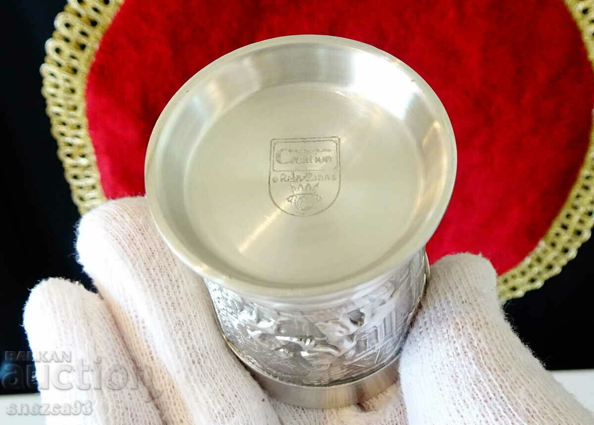 Tin cup for rakia, tavern, wedding - 5 Tin cup for rakia, tavern, wedding - 5