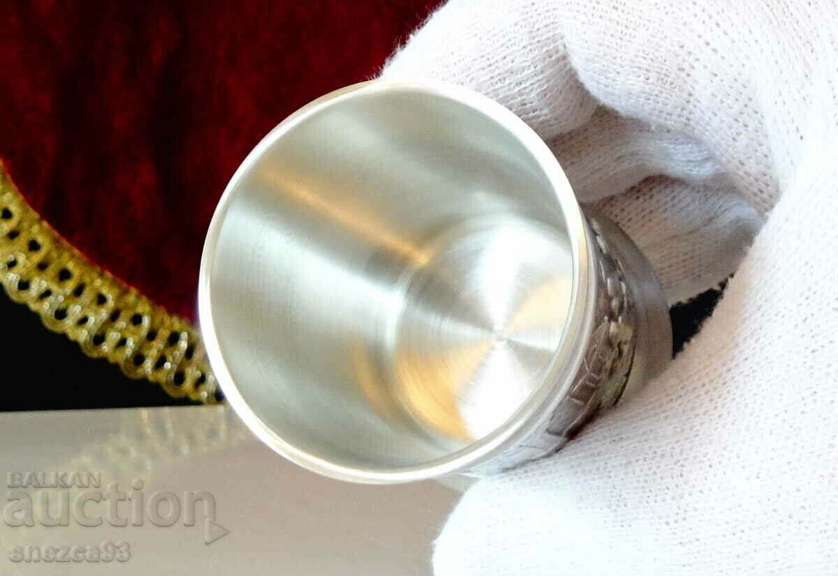 Tin cup for rakia, tavern, wedding - 6 Tin cup for rakia, tavern, wedding - 6