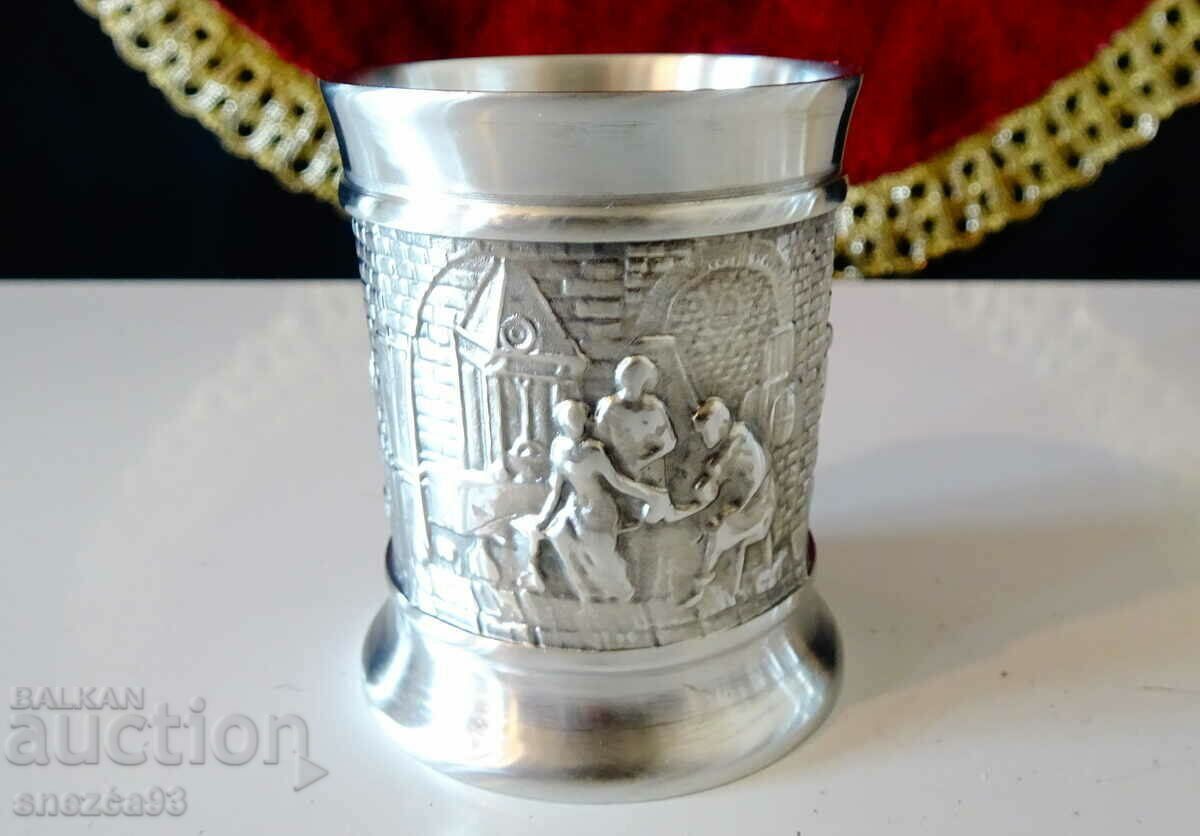Tin cup for rakia, tavern, wedding Tin cup for rakia, tavern, wedding