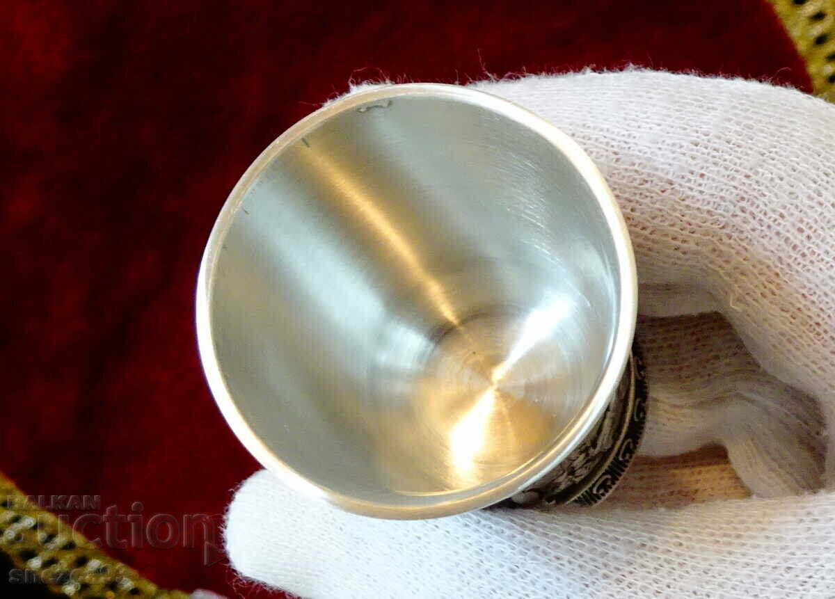 Pewter Rakia Cup, The Eternal Bridegroom, Carl Spitzweg - 6 Pewter Rakia Cup, The Eternal Bridegroom, Carl Spitzweg - 6