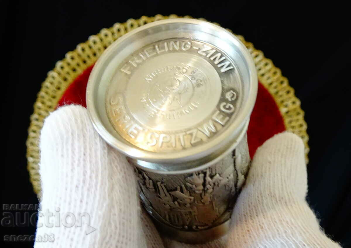 Pewter Rakia Cup, The Eternal Bridegroom, Carl Spitzweg - 7 Pewter Rakia Cup, The Eternal Bridegroom, Carl Spitzweg - 7