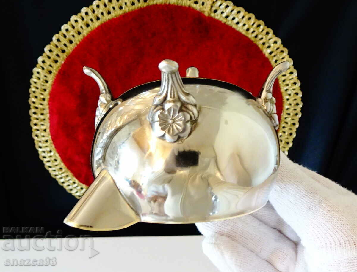 Ασημένια κανάτα, σαλτσιέρα με καπάκι, μπρούτζος, επιχρύσωση - 5 Ασημένια κανάτα, σαλτσιέρα με καπάκι, μπρούτζος, επιχρύσωση - 5