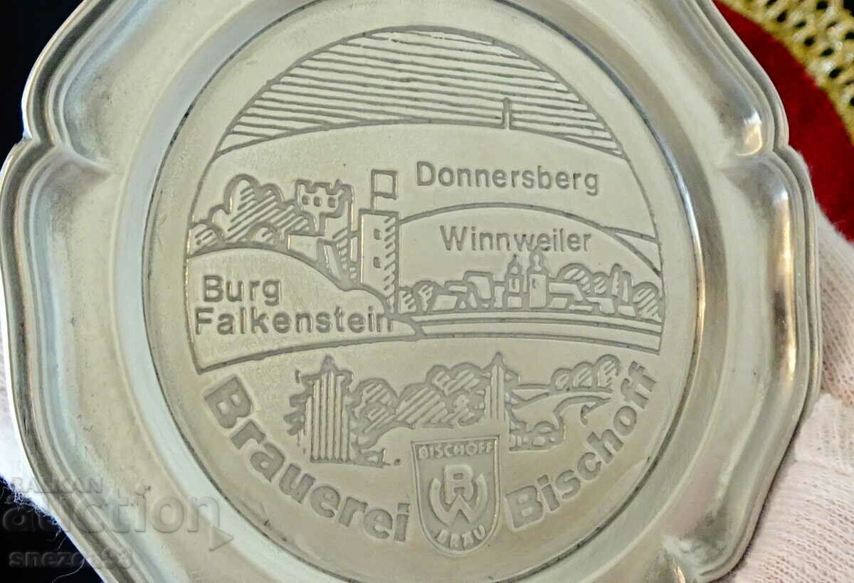Wischoff Brewery pewter plate. with price 6.00 BGN | € 3.07