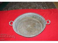 Copper vessel, inscribed, dated 1938.