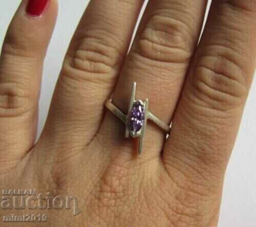 Auction 925 silver ring with amethyst Auction 925 silver ring with amethyst