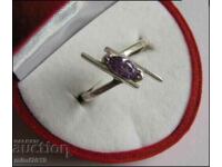 925 silver ring with amethyst
