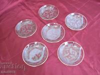 Винтидж лот стъклени чинийки -6 броя