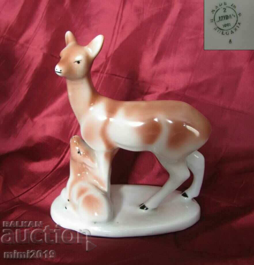 Porcelain figure - Doe, Isis, marked - 7 Porcelain figure - Doe, Isis, marked - 7