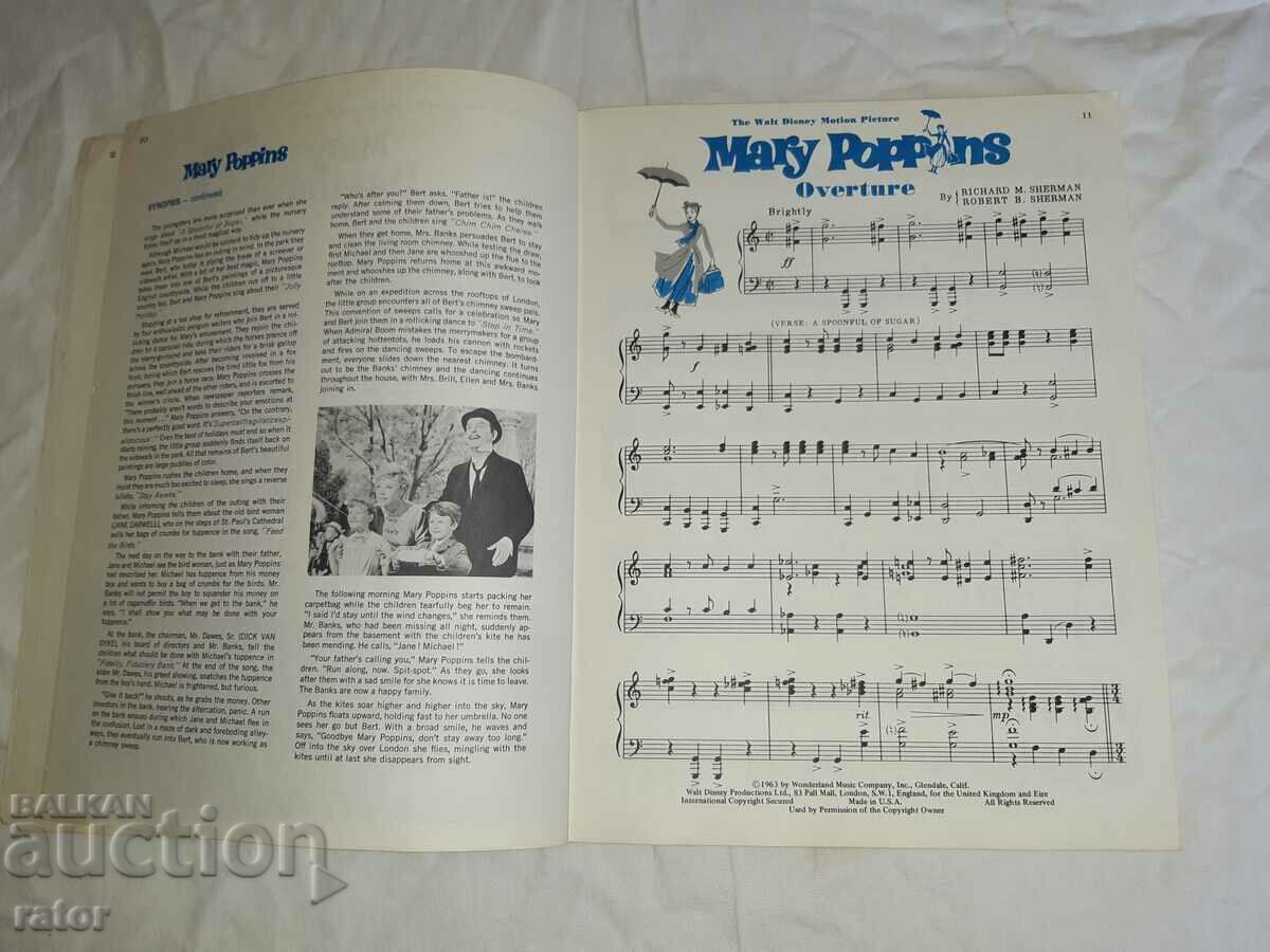 Delivery of Old scores , sheet music , schools , sheet music MARY POPPINS Delivery of Old scores , sheet music , schools , sheet music MARY POPPINS