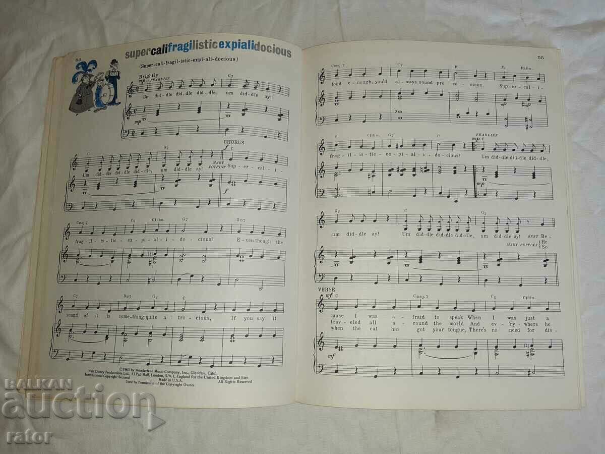 Old scores , sheet music , schools , sheet music MARY POPPINS - 5 Old scores , sheet music , schools , sheet music MARY POPPINS - 5