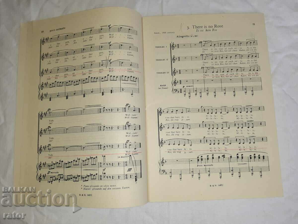 Old scores, sheet music, schools, sheet music BENJAMIN BRITTON - 5 Old scores, sheet music, schools, sheet music BENJAMIN BRITTON - 5