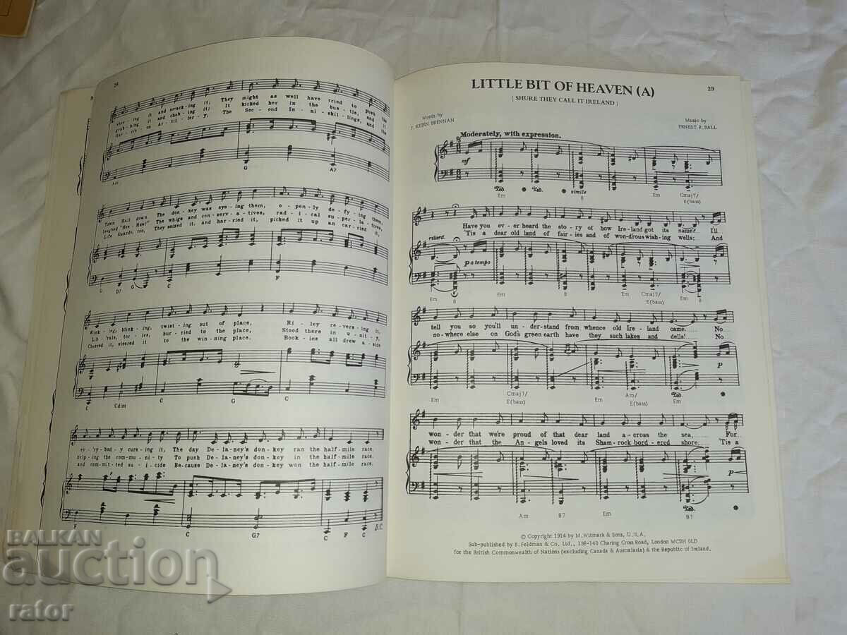 Old scores , sheet music , schools , sheet music IRISH SONGS - 6