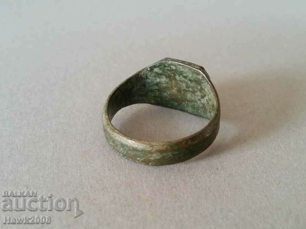 Vazrozhdensky 1891 Chorbaji bronze ring excellent - 6