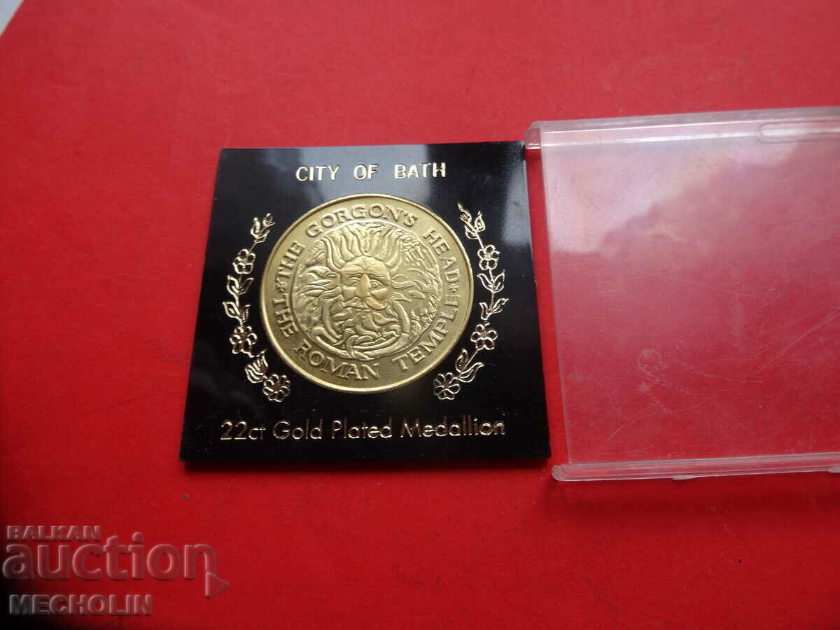 Auction city bath gold plated token 22 carat gold plating Auction city bath gold plated token 22 carat gold plating