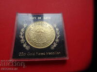 city bath gold plated token 22 carat gold plating