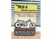 Placă de motor cu motor BSA Gold Star motocicleta de curse